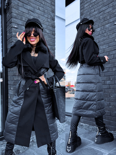 Coat "COMBINATION HK30" - BLACK